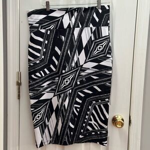 BEBE black and white abstract skirt extra large Trible boho Y2k  #s1104‎